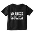 thumbnail image 1 of Big Sis Rocks Younger Little Sister Toddler Boy Girl T Shirt Infant Toddler Brisco Brands 12M, 1 of 6