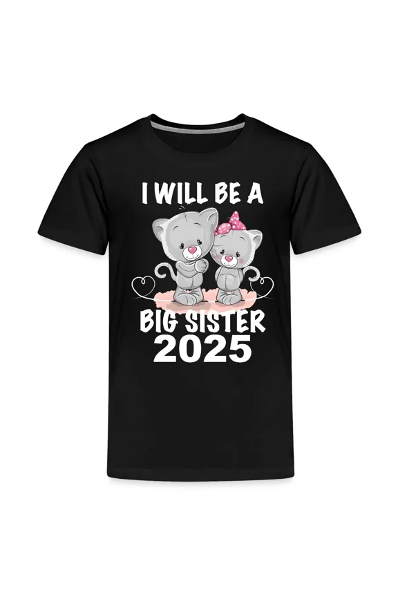 Big Sister 2025 Cute Pregnancy Reveal Announcement Design Unisex T-Shirt up to size 5XL