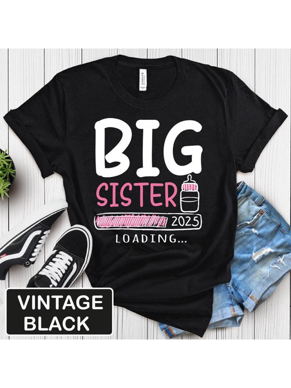 Big Sister 2025 Shirt, Cute Promoted to Big Sister 2025 , Soon To be Big Sister 2025, pregnancy announcements, Youth Short Sleeve Tee Kids,