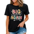 thumbnail image 1 of Big Sister Again Leopard Soon To Be Sis Announcement Girls T-Shirt Black Medium, 1 of 4