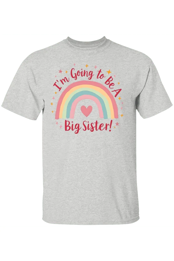 Big Sister Announcet Design - Cute Pregnancy Reveal T-Shirt, Vintage T-Shirt - All Sizes S-5Xl, Gategoo