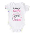 thumbnail image 1 of Big Sister Baby Bodysuit Cute Sister Announcement for Pregnancy Reveal 18m White, 1 of 2