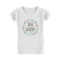 thumbnail image 1 of Big Sister Baby Shower Gift for Big Sister Toddler/Kids Girls' Fitted T-Shirt 3T White, 1 of 4