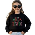 thumbnail image 1 of Big Sister Candy Cane Stripes Sweatshirt for Teens and Kids Sibling Christmas Sweater Black Sweatshirt 3T, 1 of 5