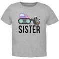 thumbnail image 1 of Big Sister Construction Truck Digger Toddler T Shirt Heather 2T, 1 of 1