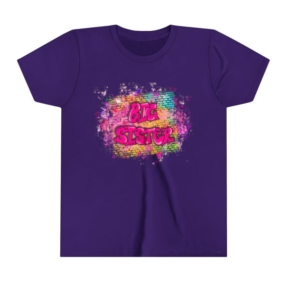 Big Sister Custom Airbrush Apparel T-shirt Youth Short Sleeve Tee