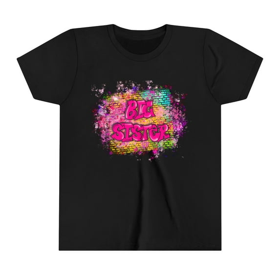 Big Sister Custom Airbrush Apparel T-shirt Youth Short Sleeve Tee