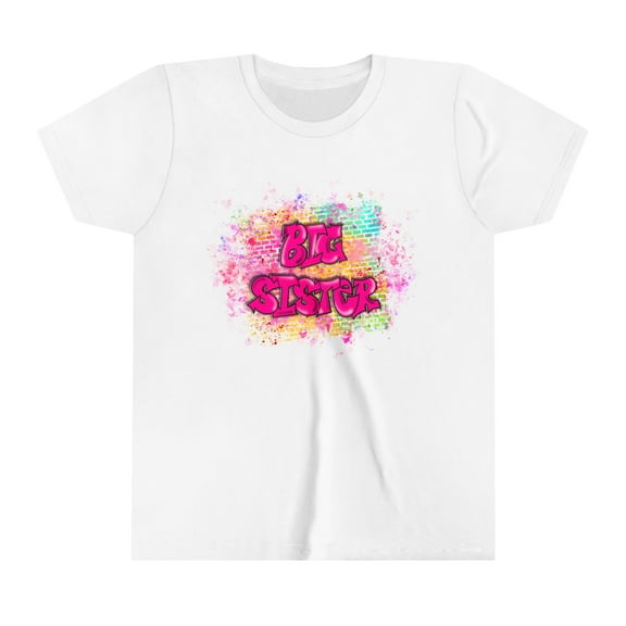 Big Sister Custom Airbrush Apparel T-shirt Youth Short Sleeve Tee