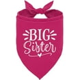 thumbnail image 1 of Big Sister Dog Bandana, Dog Bandana, Deep Pink Pet Dog Scarf Accessories, Pet Dog Triangle Scarf, Dog Bandana for Small Medium Dogs, Baby Announcement Dog Bandana, Dog Bandana Pet Scarf (M), 1 of 4