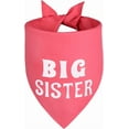 thumbnail image 1 of Big Sister Dog Bandana Soft Pink XLarge 1PCS, Adjustable Triangle Scarf, Pregnancy Announecment, New Baby for Family., 1 of 6