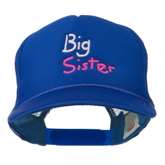 Big Sister Embroidered Youth Foam Mesh Cap - Royal OSFM