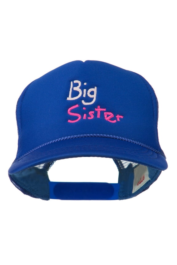 Big Sister Embroidered Youth Foam Mesh Cap - Royal OSFM