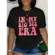 In My Big Sister Era Shirt Groovy Retro Big Sis Baby Shower Relaxed Fit Classic Comfort Cotton T-Shirt Womens Mens Graphic Tee Crew Neck summer vacation Tops