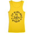 thumbnail image 1 of Big Sister Flower Wreaths Youth Girls Tank Top Yellow YLG, 1 of 1