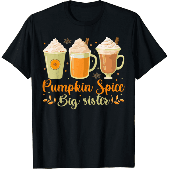 Big Sister Girls T-Shirt, Short Sleeve Cotton Graphic Tee