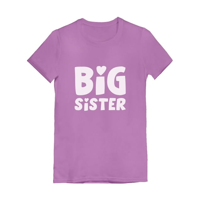Big Sister Graphic T-Shirt - Ideal Sibling Gift by Tstars - Girls' Fitted Tee - Celebrate Family Love - Perfect for Announcing New Sibling - High Quality Print - Cotton Kids' Birthday Shirt