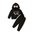 thumbnail image 1 of Big Sister Little Sister Matching Outfit Toddler Baby Girl Letter Graphic Long Sleeve Hoodies Sweatshirt Tops And Pants Set girl clothes 3t-4t clothes for 1 year old girl, 1 of 3