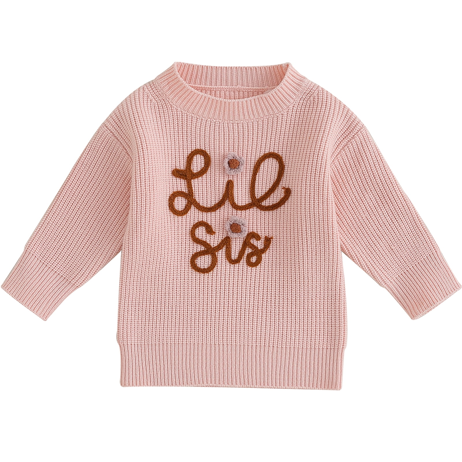 Big Sister Little Sister Matching Outfits Toddler Baby Girl Chunky Knit ...