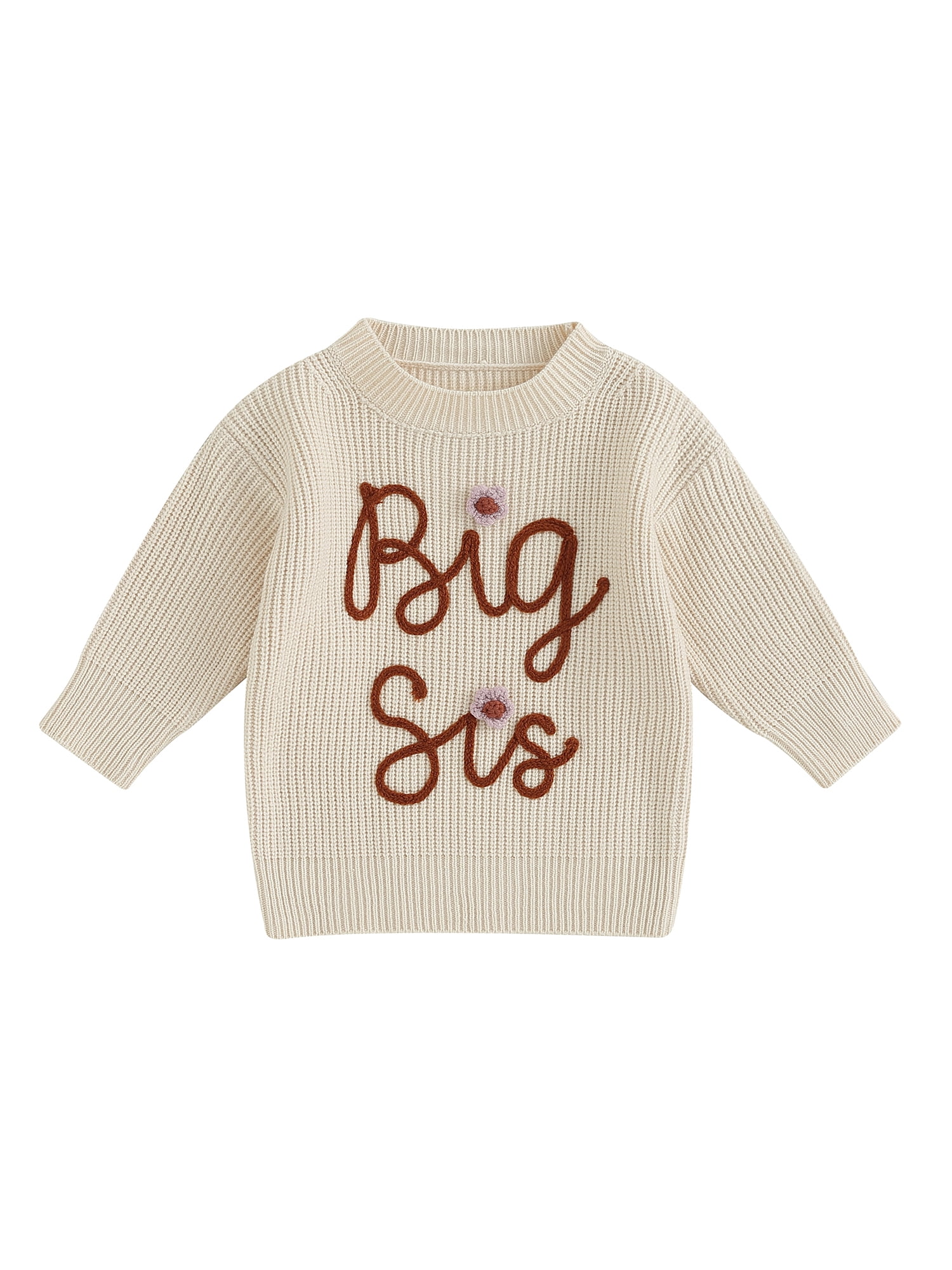 Girls Big Sis Yarn Knit Sweater by Sweet Wink
