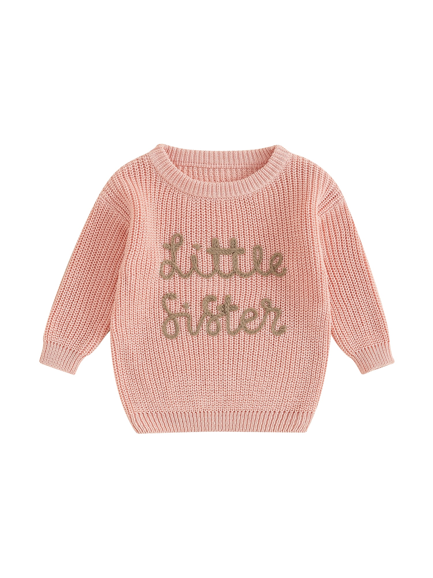 Big Sister Little Sister Matching Outfits Toddler Baby Girl Chunky Knit