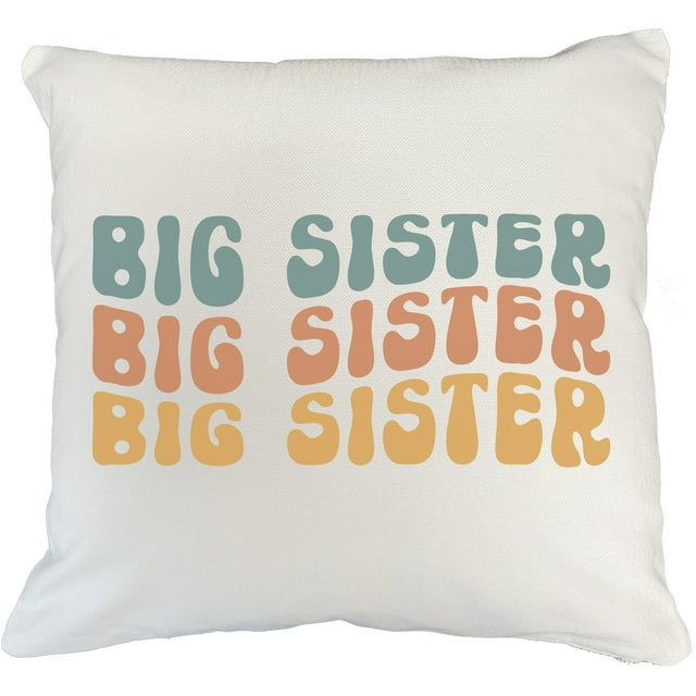 Big Sister, Name for Older Sisters or Girl Siblings, Groovy Retro Wavy