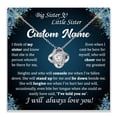 thumbnail image 1 of Big Sister Necklace, Big Sister From Sister, Big Sister Necklace, Sister Necklaces For Women, Sister Necklace, Sister Birthday Necklace #1246, White Love Knot Necklace, 1 of 6