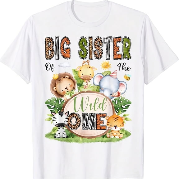 Big Sister Of The Wild One Jungle 1St Bday B1Oy T-S1Hirt847854
