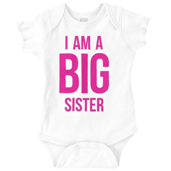 Big Sister Older Sibling Family Bodysuit Jumper Girls Infant Baby Brisco Brands 24M