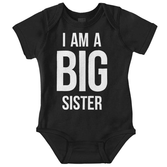 Big Sister Older Sibling Family Bodysuit Jumper Girls Infant Baby Brisco Brands NB