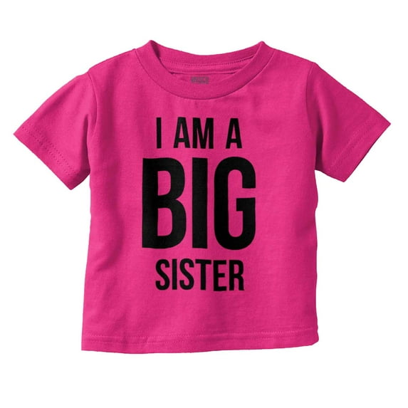 Big Sister Older Sibling Family Youth T Shirt Tee Girls Infant Toddler Brisco Brands 12M