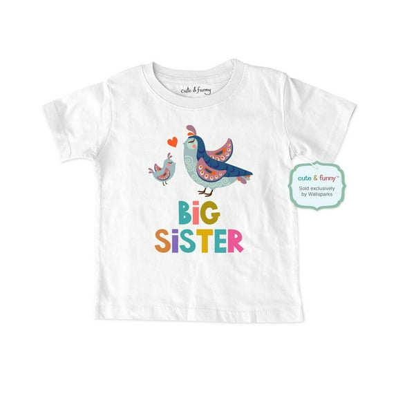 Big Sister Pigeons - wallsparks cute & funny Brand - Soft Infant & Toddler Shirt - Baby birth pregnancy announcement