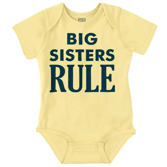 Big Sister Rule Older Sis Family Love Bodysuit Jumper Girls Infant Baby Brisco Brands 12M