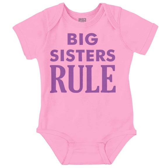 Big Sister Rule Older Sis Family Love Bodysuit Jumper Girls Infant Baby Brisco Brands 12M
