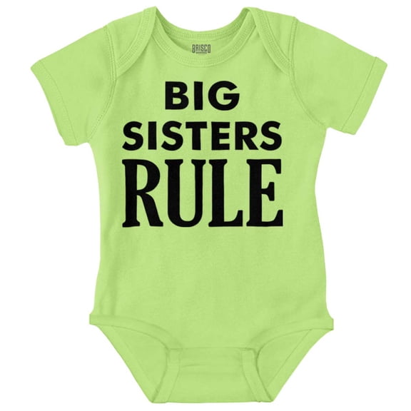 Big Sister Rule Older Sis Family Love Bodysuit Jumper Girls Infant Baby Brisco Brands 12M