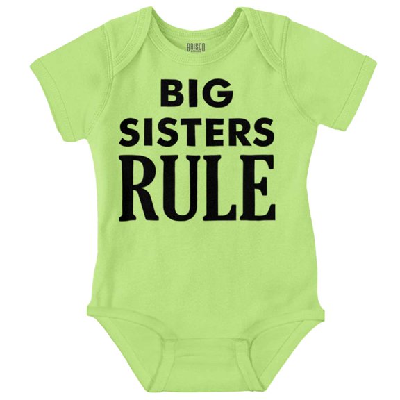 Big Sister Rule Older Sis Family Love Bodysuit Jumper Girls Infant Baby Brisco Brands 18M