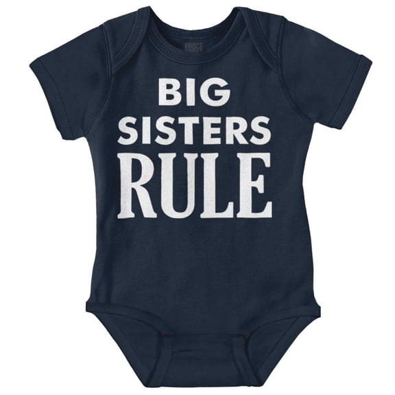 Big Sister Rule Older Sis Family Love Bodysuit Jumper Girls Infant Baby Brisco Brands 18M