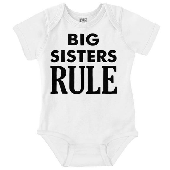 Big Sister Rule Older Sis Family Love Bodysuit Jumper Girls Infant Baby Brisco Brands 6M
