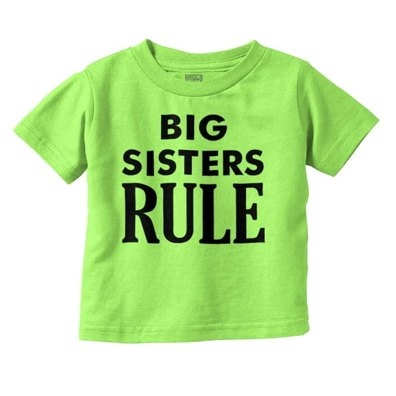 Big Sister Rule Older Sis Family Love Youth T Shirt Tee Girls Infant Toddler Brisco Brands 24M
