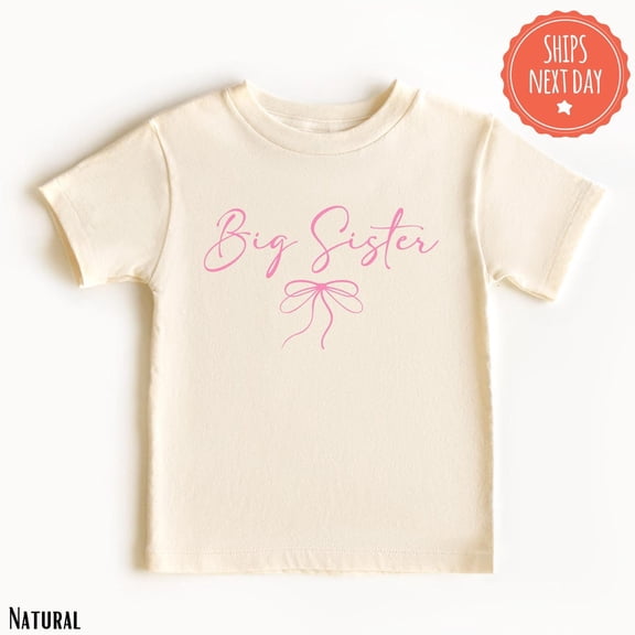 Big Sister Shirt - Big Sister Coquette Bow Shirt - Big Sister Announcement - For Big Sister - Promoted To Big Sister - Bow Big Sister