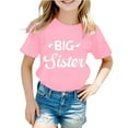 thumbnail image 1 of Big Sister Shirts for Girls Stylish Casual Letter Printed Short Sleeve Adorable T Shirt Top Size 13 Y-14 Y, 1 of 3
