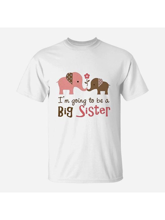 Big Sister To Be Mod Elephant TShirt