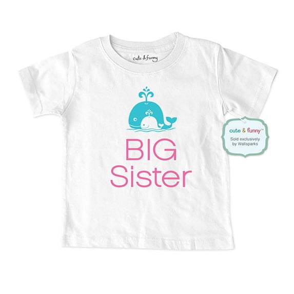 Big Sister Whales (design2) - wallsparks cute & funny Brand - Soft Infant & Toddler Shirt
