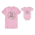 thumbnail image 1 of Big Sisters and Little Sisters Sibling Set Girls Shirts Gift For Daughters Set Toddler/Kids Girls' Fitted T-Shirt Pink 4T / Baby Bodysuit Pink 24M (18-24M), 1 of 1