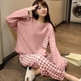 thumbnail image 1 of Big Size 3XL Women‘s Pajamas Sets Striped Pyjamas Loungewear Summer Autumn Sleepwear Cartoon Pijamas Mujer 2 Piece Pjs Homewear, 1 of 7