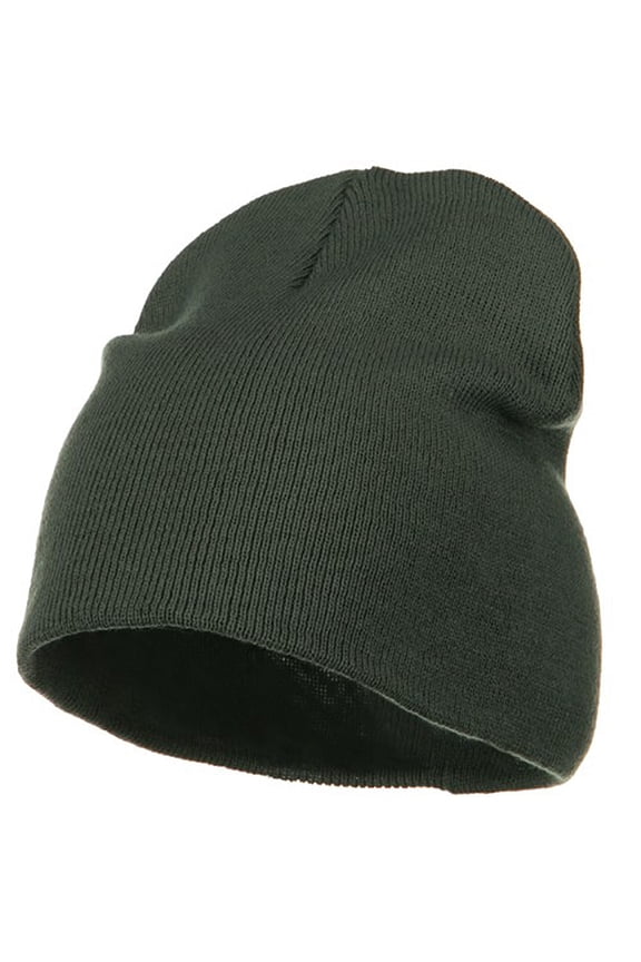 Big Size Acrylic Short Beanie - Grey XL-3XL