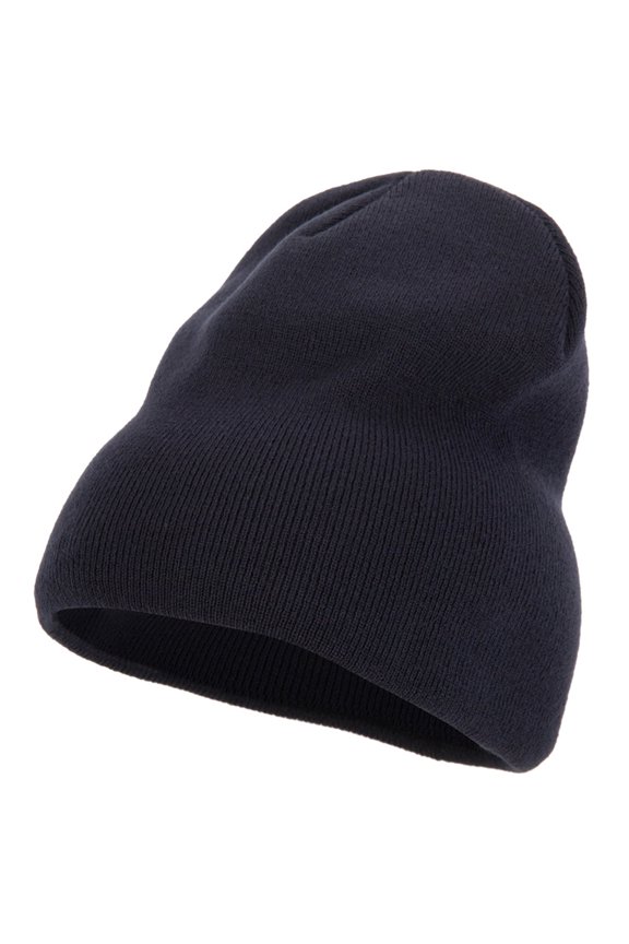 Big Size Acrylic Short Beanie - Navy XL-3XL