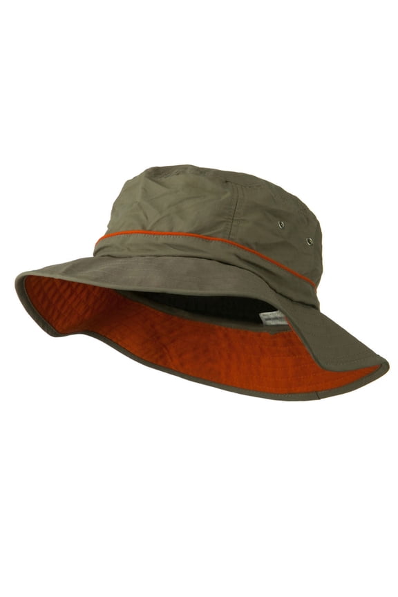 Big Size Adjustable Draw Cord Talson UV Bucket Hat - Olive 2XL-3XL