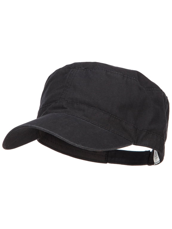 Big Size Adjustable Ripstop Army Cap - Black XL-3XL