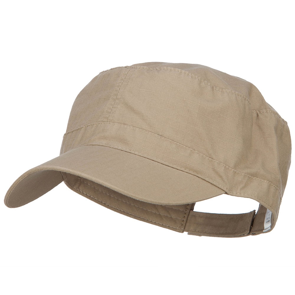 Big Size Adjustable Ripstop Army Cap - Khaki XL-3XL - Walmart.com