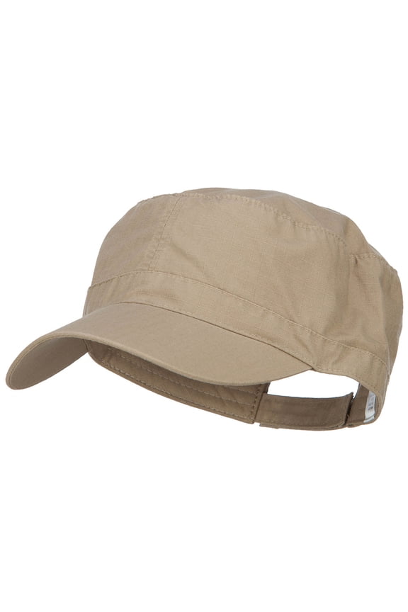 Big Size Adjustable Ripstop Army Cap - Khaki XL-3XL
